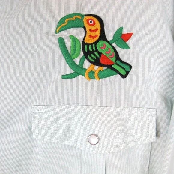 Howler‎ Bros Gaucho Pearl Snap Western Shirt Men's XXL Toucan Parrot - Picture 3 of 11